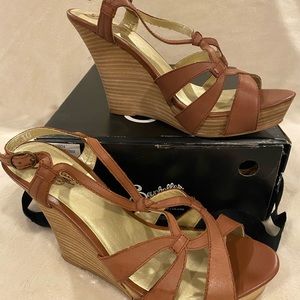 Seychelles Purr Sandal, Size 10M, Whiskey Leather